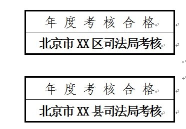 “年度考核合格”專用章印模